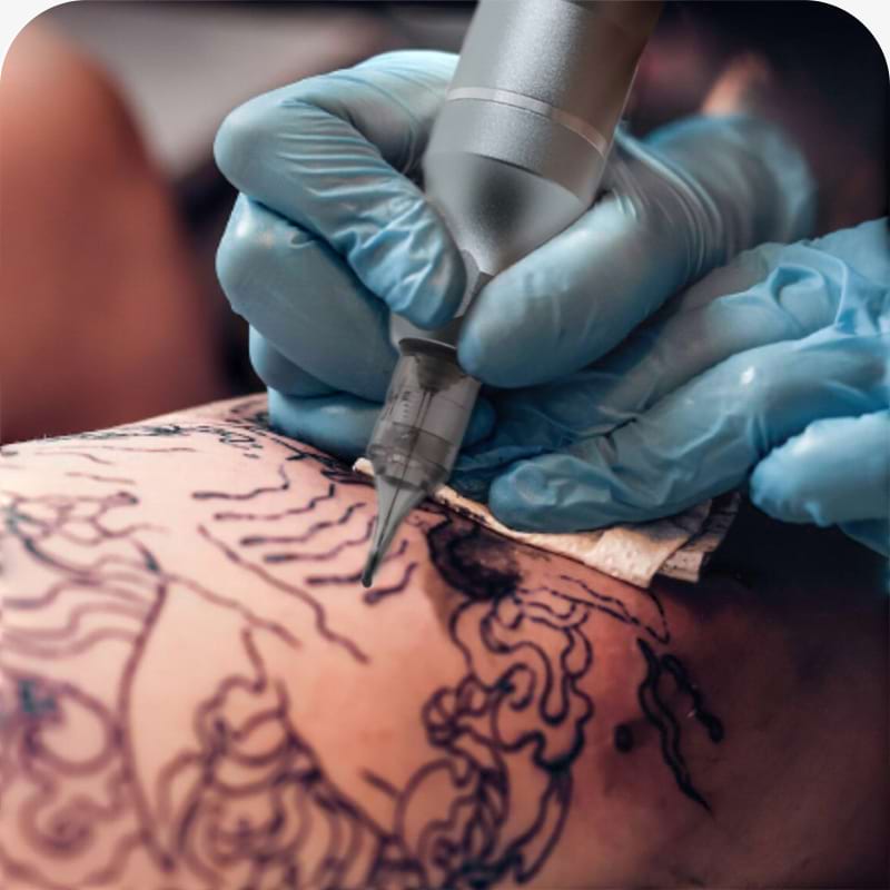 Advanced tattoo machine technology application blue