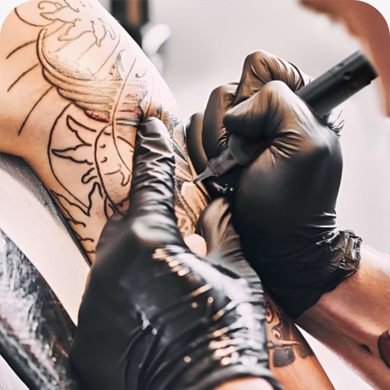 Quality tattoo equipment operation demonstration gloves